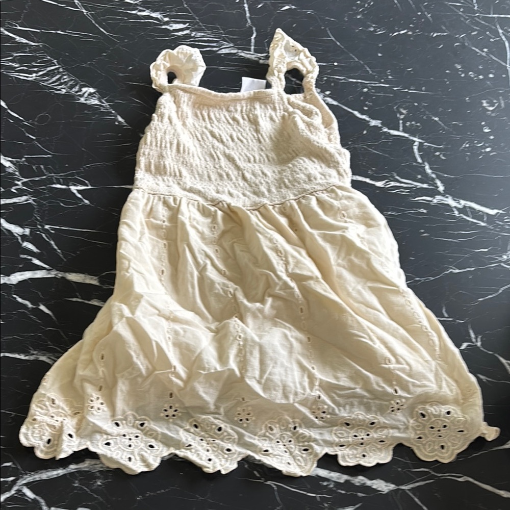 Creame eyelet dress